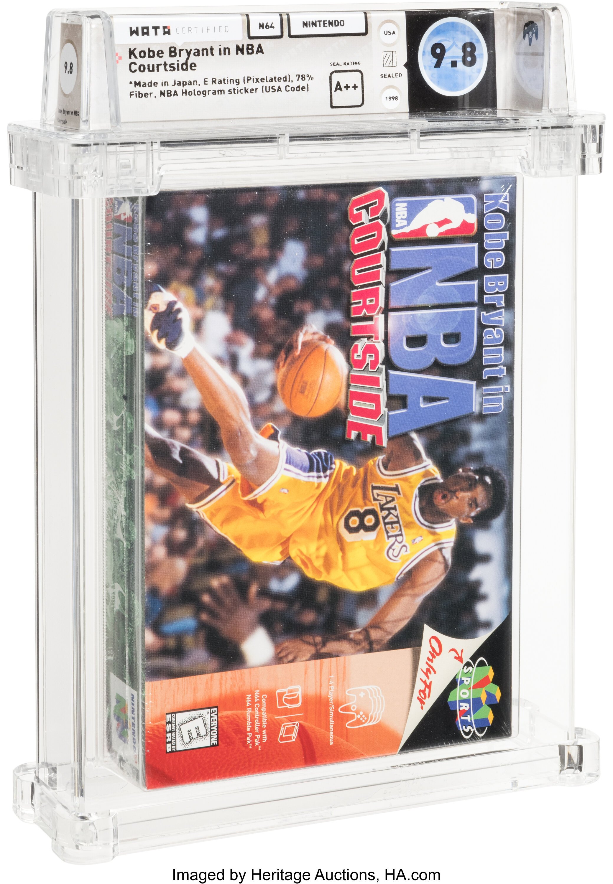 Kobe Bryant in NBA Courtside graded slab