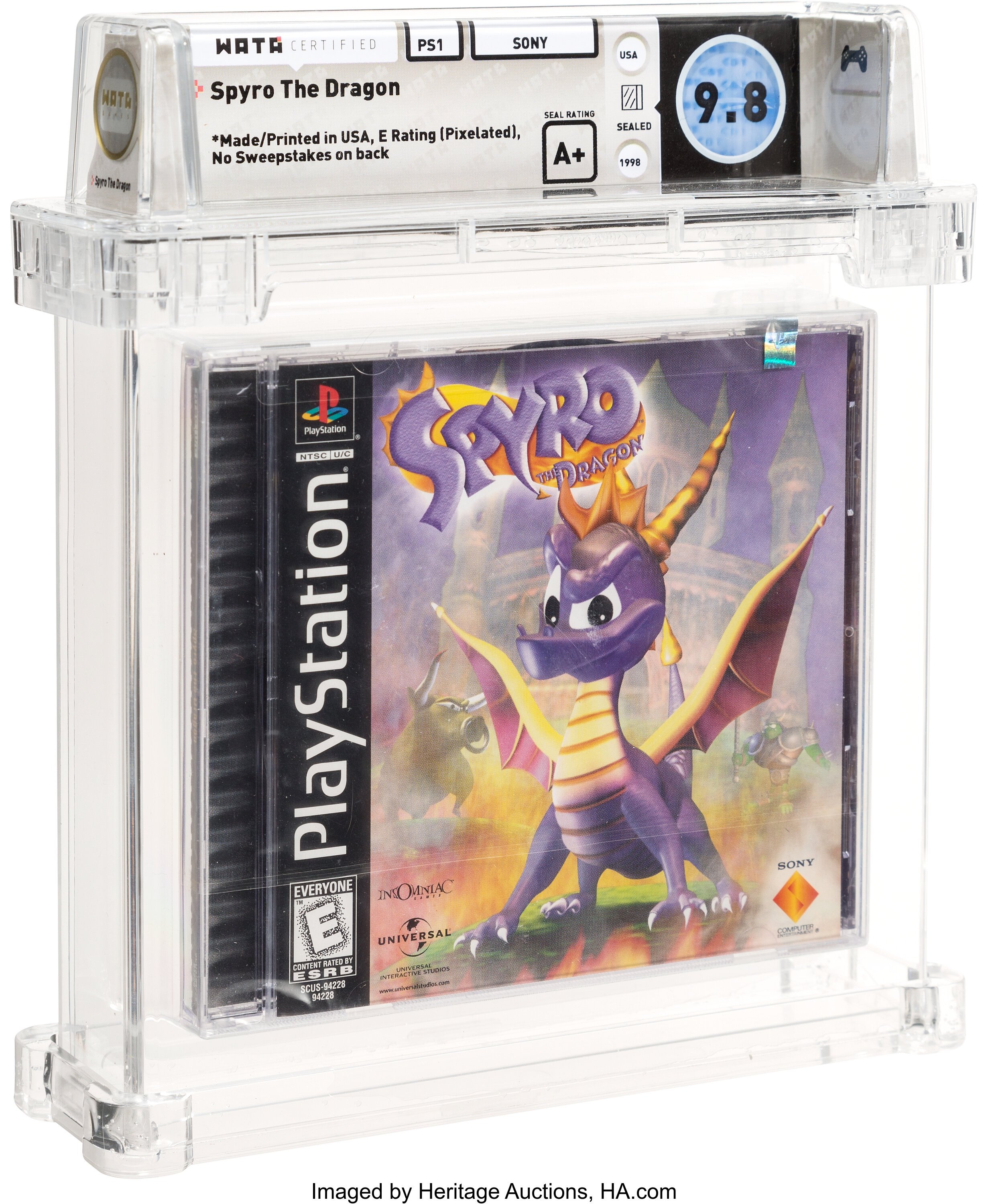 Spyro The Dragon graded slab